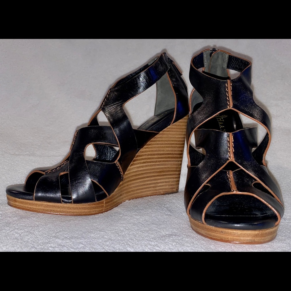 Cole Haan Air Kimry OT Wedge-Black-Size 8.5B